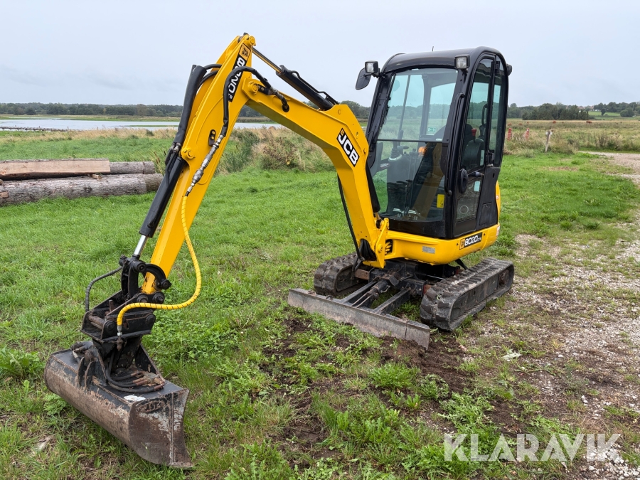 Minigraver JCB 8020 CTS - med skovlpakke og udskydelig undervogn