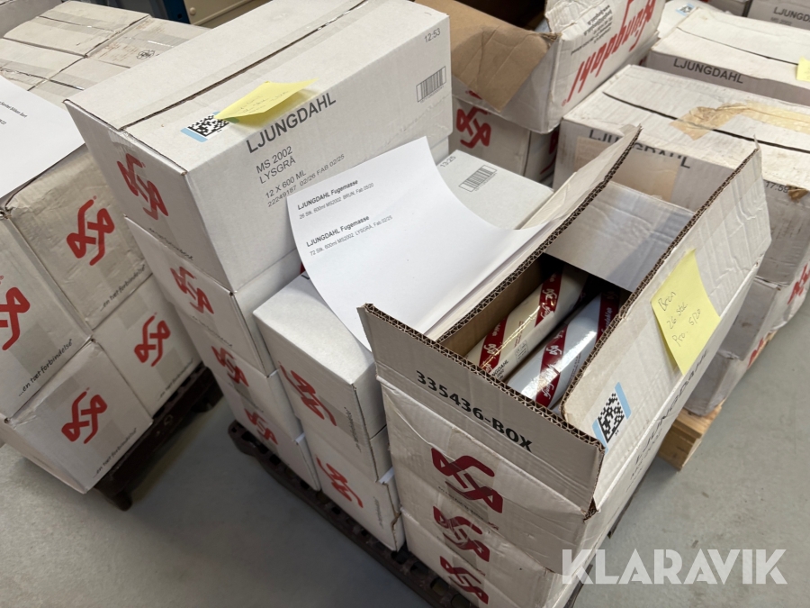 Fugemasse Ljungdahl MS2002 lysgrå og brun 98 styk