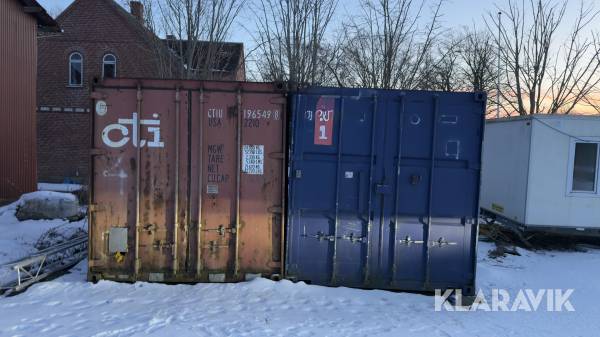 20" Skibscontainere 2 styk. 