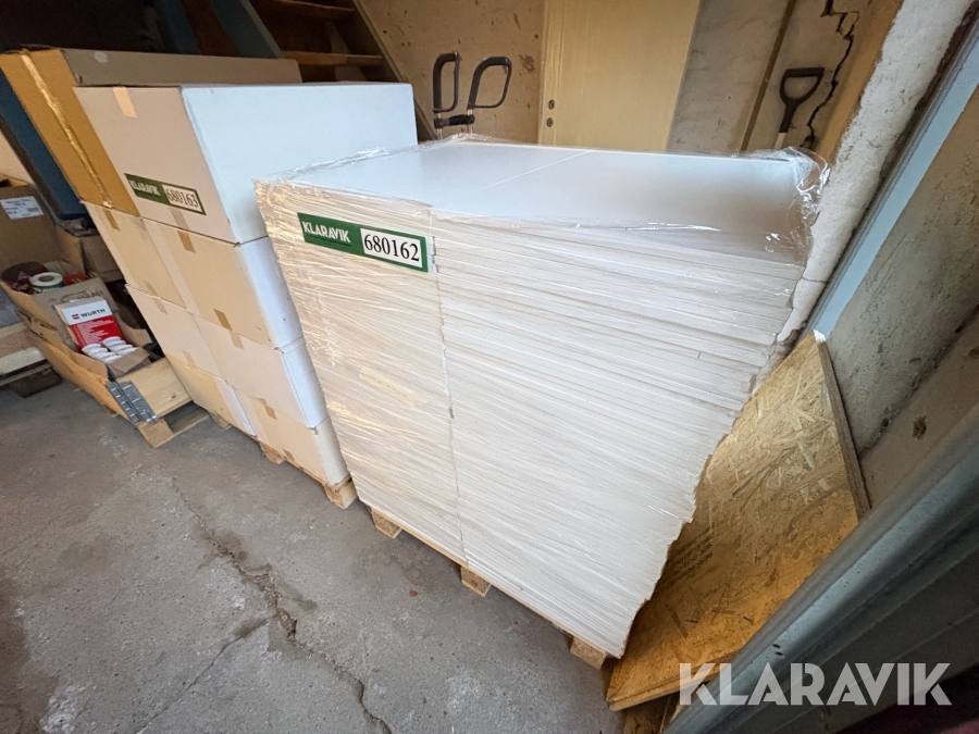 Hylder melamin 60x40x1.2 - 148 styk
