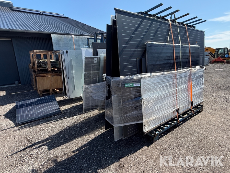 Blandet parti hærdet glas og solceller