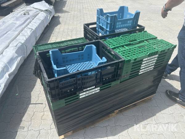 Plastkasser foldbar, 56 styk