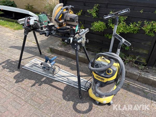 Lot med elværktøj Al-ko, Bosch, Maxbuilder, Scheppach, Kärcher.