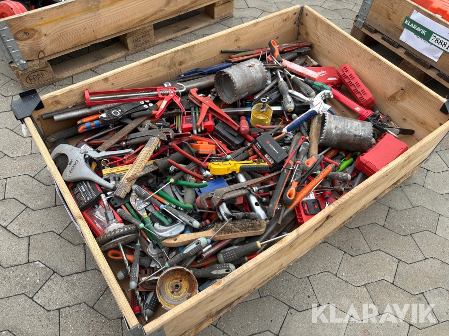Assorteret håndværktøj - 1 palle