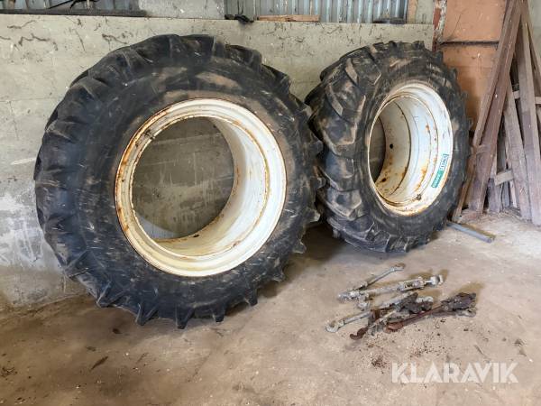 Tvillingehjul Michelin/kleber 16.9R34 2 styk med spænder
