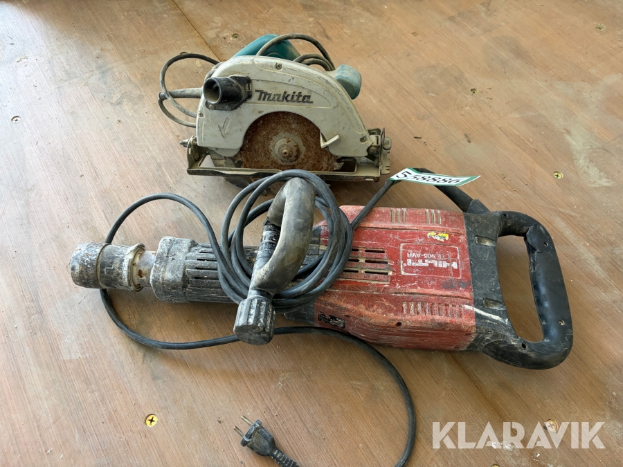 El-brydehammer og rundsav Makita & Hilti