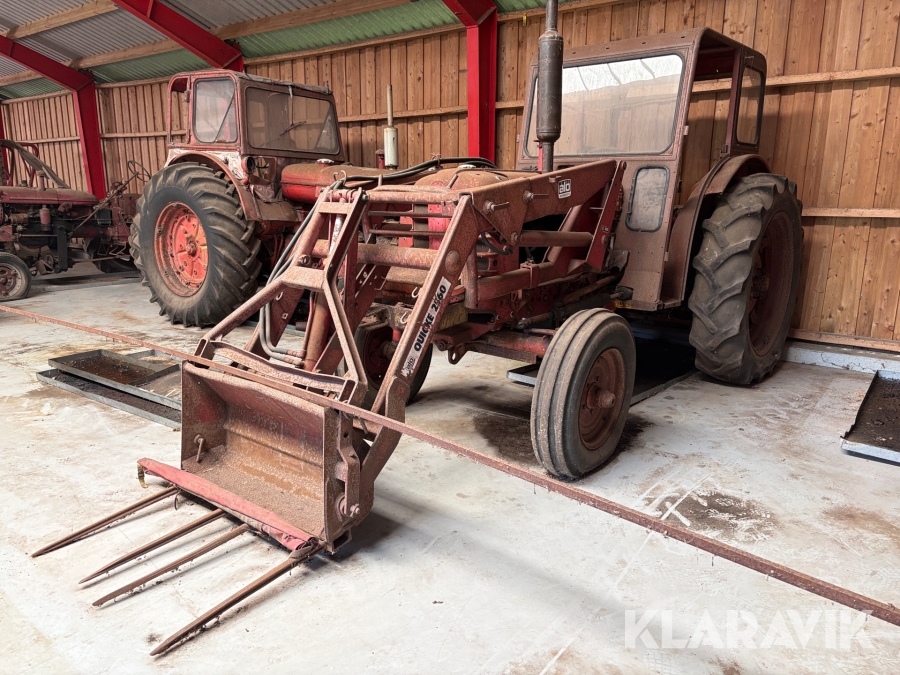 Veterantraktor Volvo BM 350 med frontlæsser