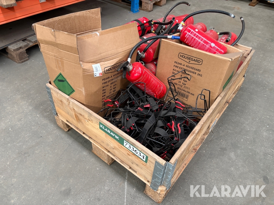 Brandslukkere / Pulverslukkere Housegard 2 kg. - 13A 89B C, cirka 40 styks