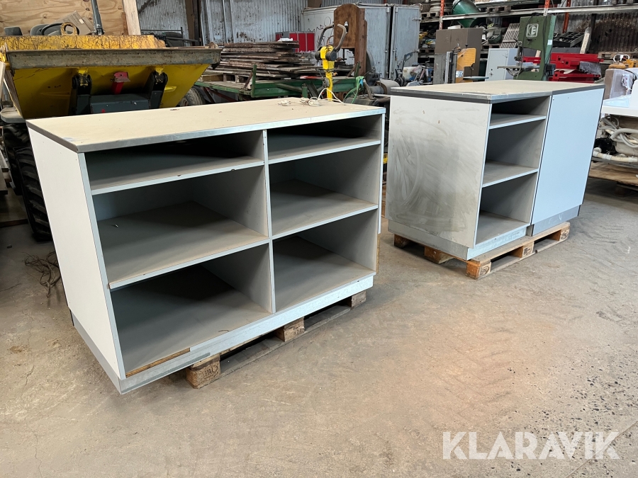 Arbejdsborde med opbevaring 2 styk 