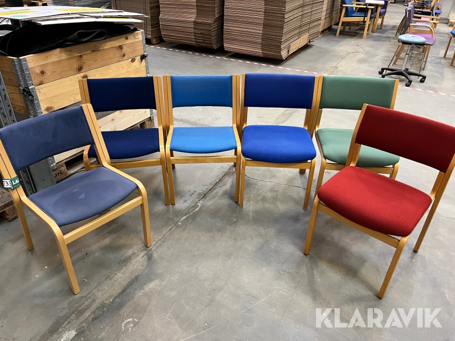Stole Magnus Olesen og Farstrup Flere farver 6 stk