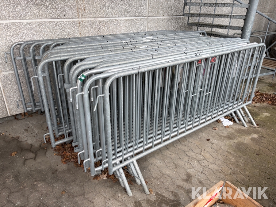 Galvaniseret afspærringshegn 27 fag