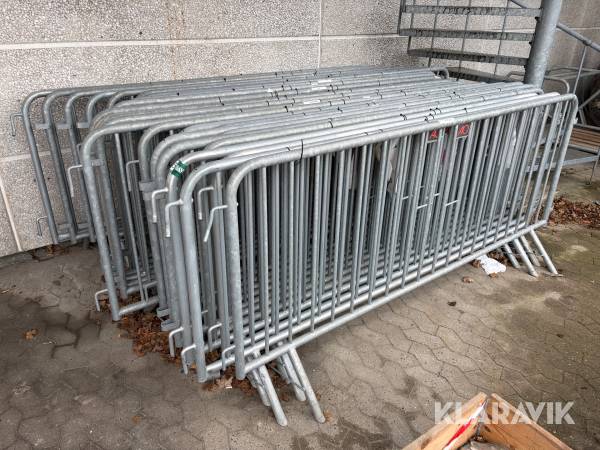 Galvaniseret afspærringshegn 27 fag