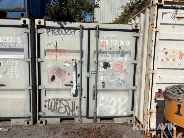 Lagercontainer 8 fod med elinstallation og reolsystem
