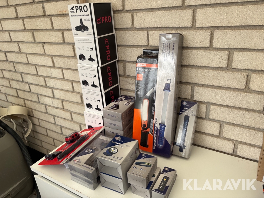 Værkstedslamper og pandelamper Elwis - Osram - Bato - Milwaukee