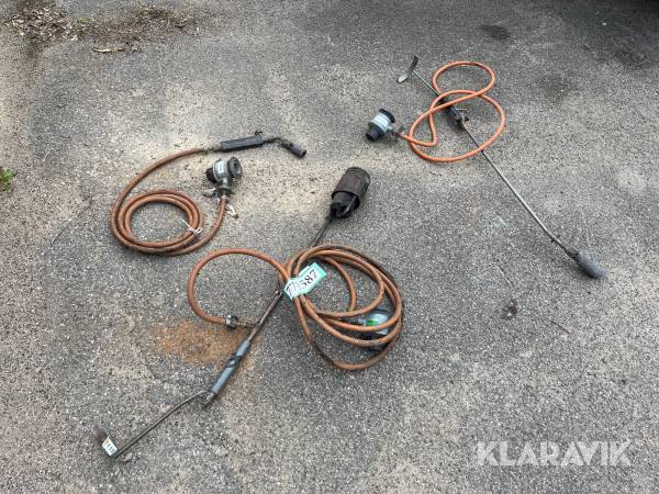 Gasbrændere med regulator, 3 Styk