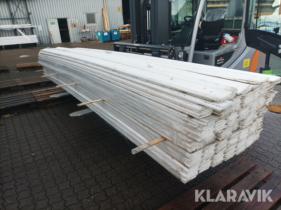 Klinkbeklædning hvidmalet 25X125X4200 MM KLINK PRO 210 860 mtr