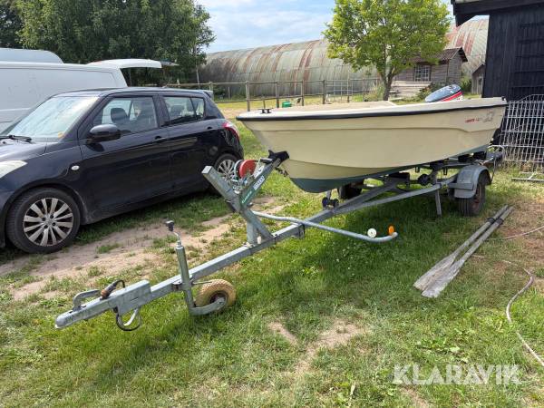 Båd med trailer og motor Micro Fun