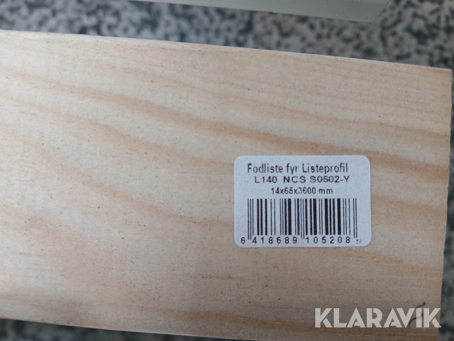 Fodlister Hvidmalede 16 Styk