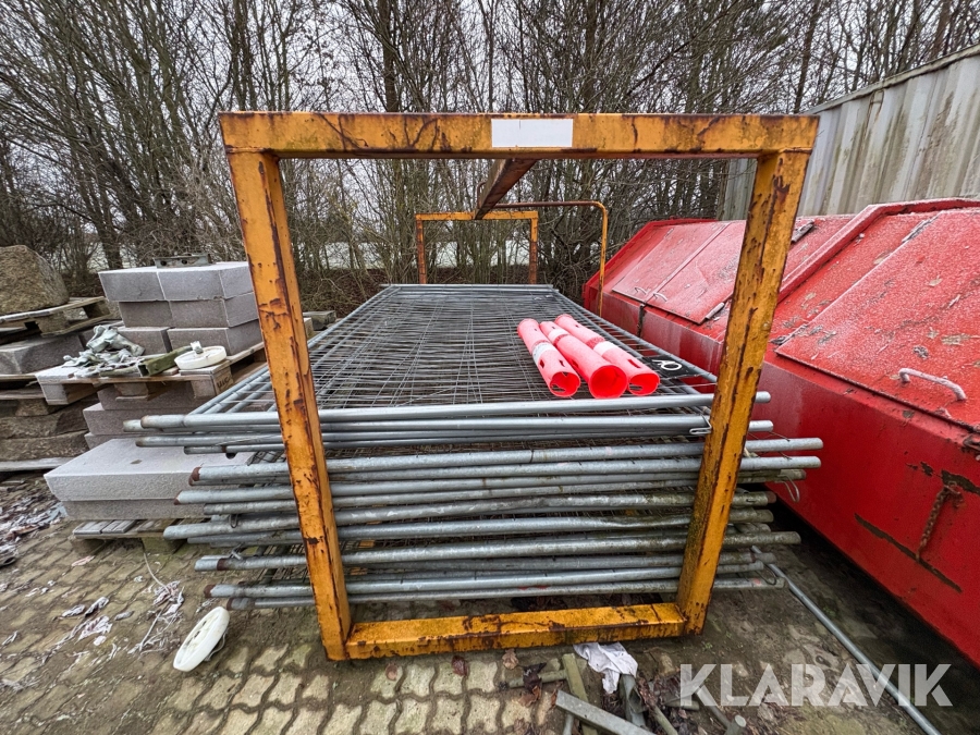 Byggepladshegn med stativ 31 styk