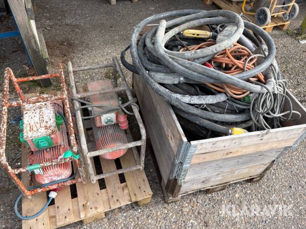 Stavvibratorer frekvensomformere og gasbrændere samlet lot