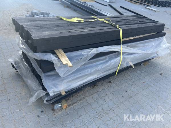 Sortmalet stolper Gran, 100stk