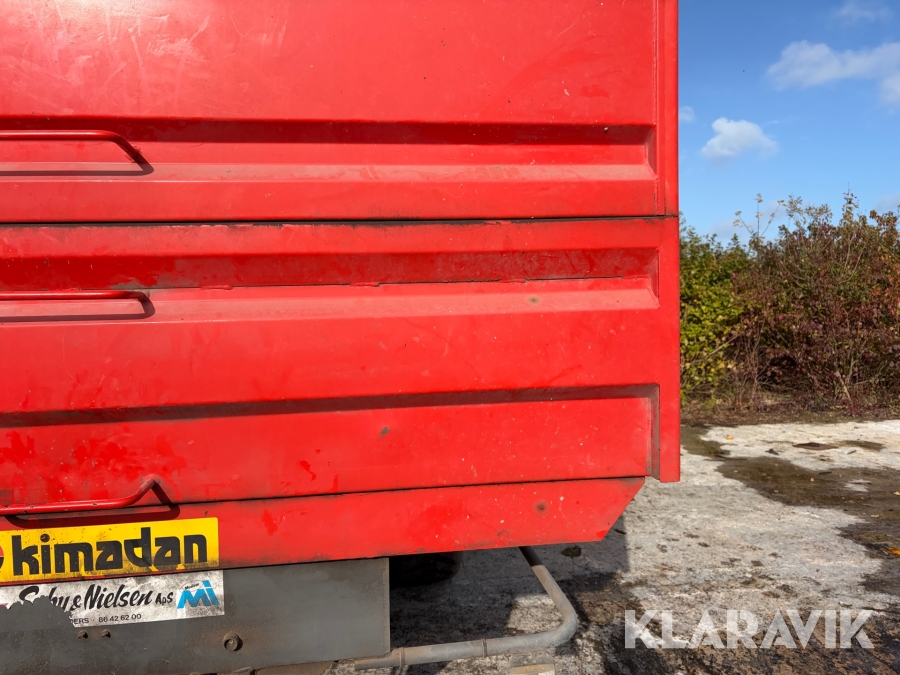 Tip vogn Kimadan LBC 120 BT med hydraulisk bagsmæk.