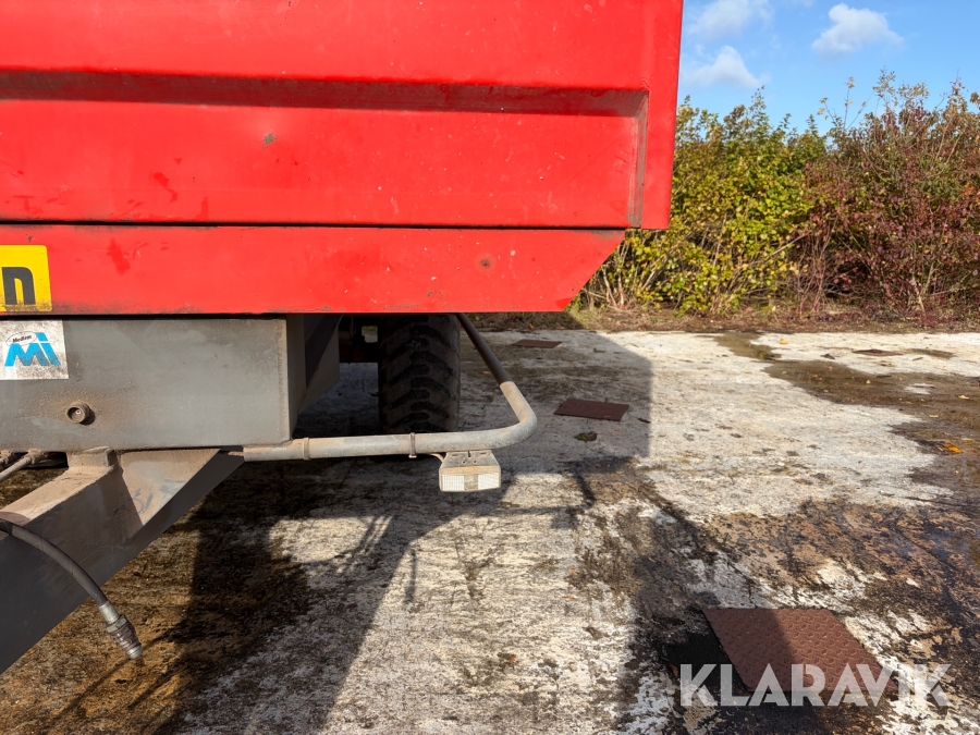 Tip vogn Kimadan LBC 120 BT med hydraulisk bagsmæk.