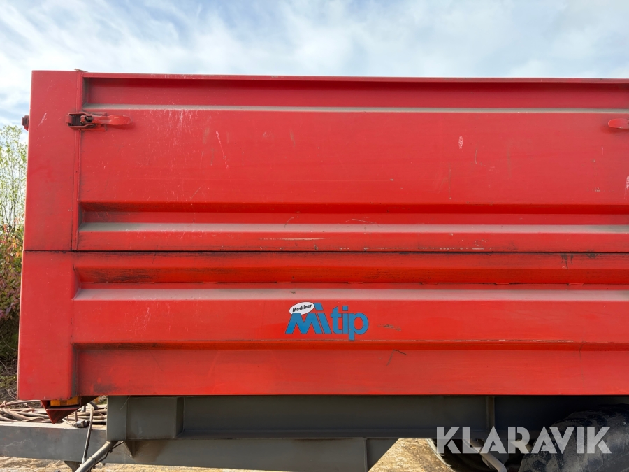 Tip vogn Kimadan LBC 120 BT med hydraulisk bagsmæk.