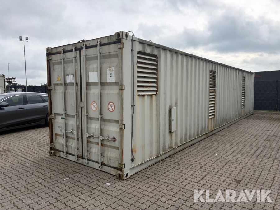 40 fod IT container generator og køleanlæg