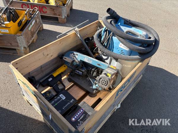 Assorteret håndværktøj og støvsuger - 1 palle