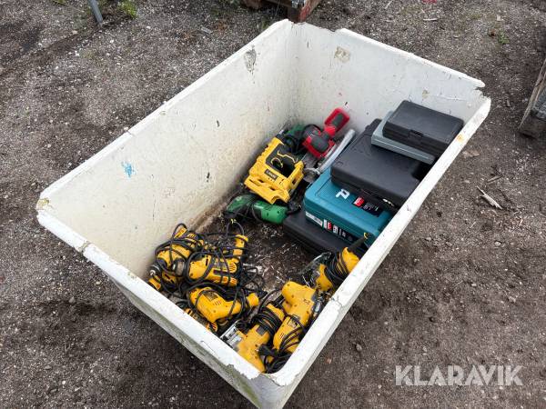 Blandet parti elværktøj Falke, DeWalt, Hitachi, Makita & Toolmate - 20 dele i alt