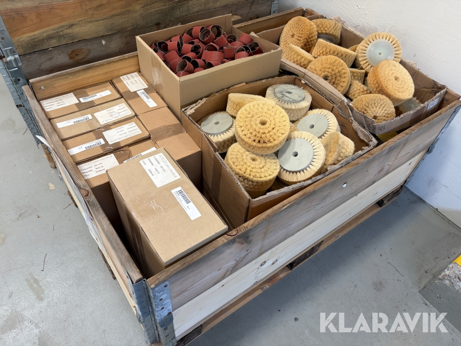 Lot - polalbørster og mini slibebånd - 1 palle