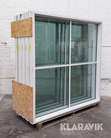 Stort termovindue, fast karm 12 styk 