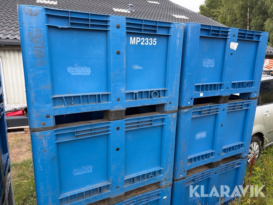 Stabelbare plastpallebokse 3 Styk