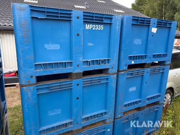 Stabelbare plastpallebokse 3 Styk
