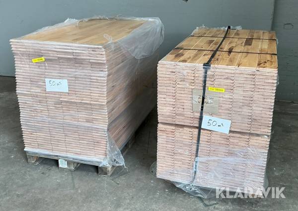 Gulvparket Junckers bøgeparket massiv 22 mm cirka 100 m2