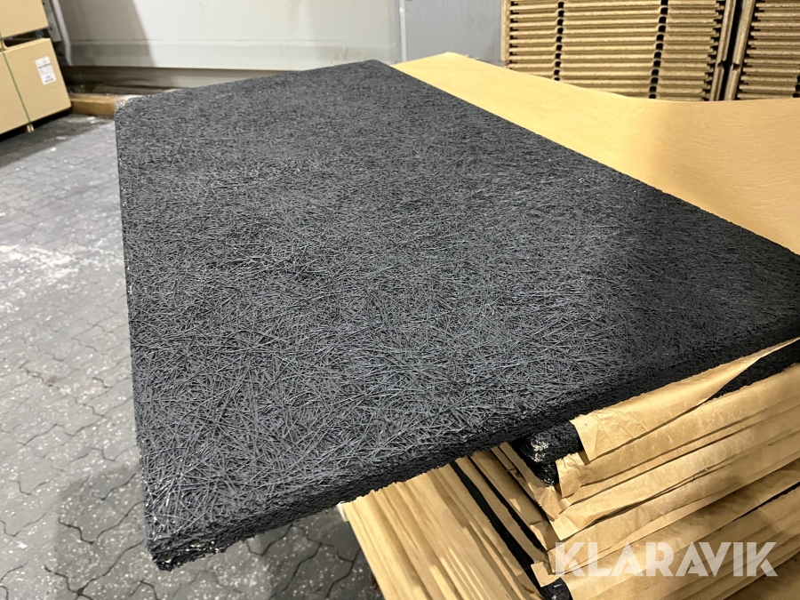 Træbeton Troldtek Grå extrem fin - sortmalet 40 styk 25x600x1200