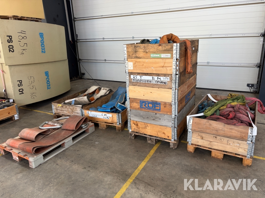 Lot - løftestropper - 5 paller