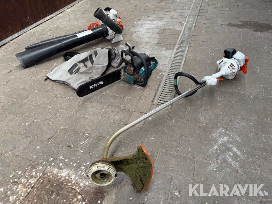 Blandet lot havemaskiner STIHL og Makita 3 maskiner