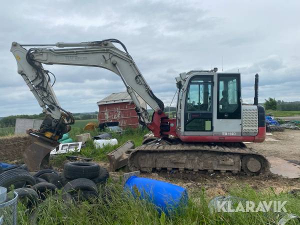 Gravemaskine Takeuchi TB1140 med rotortilt