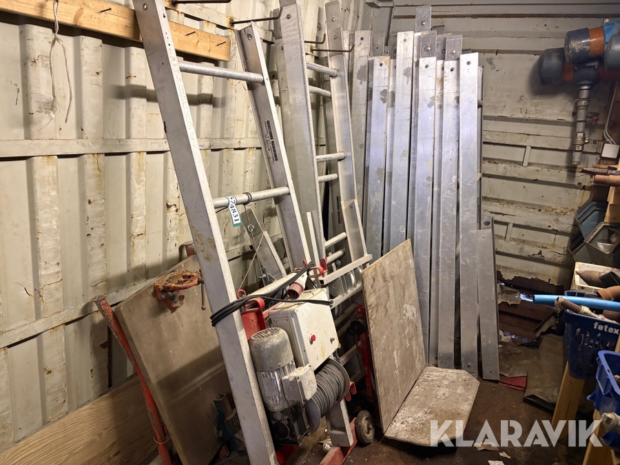 Elevator til byggematerialer