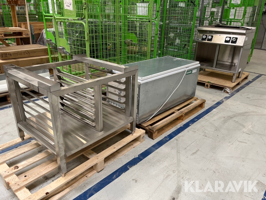 Kogebord + understel + køleskab Fagor + Siemens C-E710 + 0,8 -710 rustfri stål