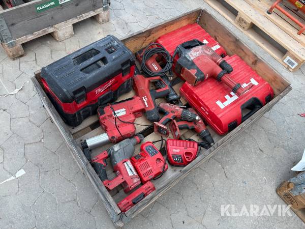 Assorteret håndværktøj Hilti/Milwaukee - 1 palle