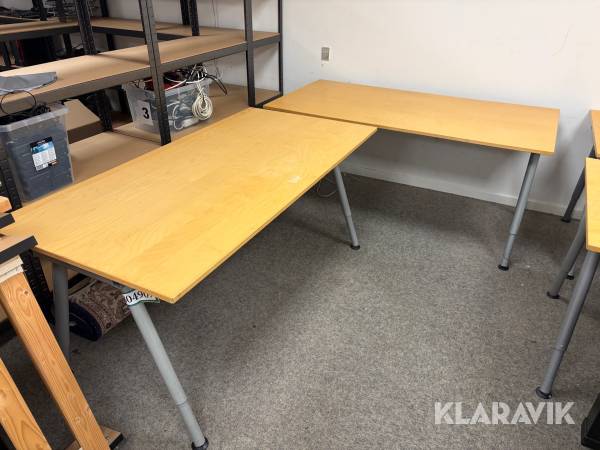 Skriveborde Lakeret bøg - 10 styk