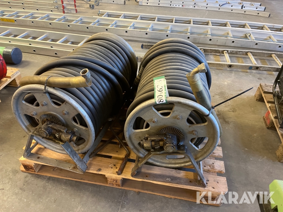 Brandslanger på opruller 2 styk