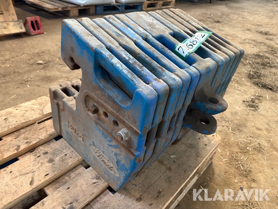 Justerbar vægtklods - 600 kg i alt