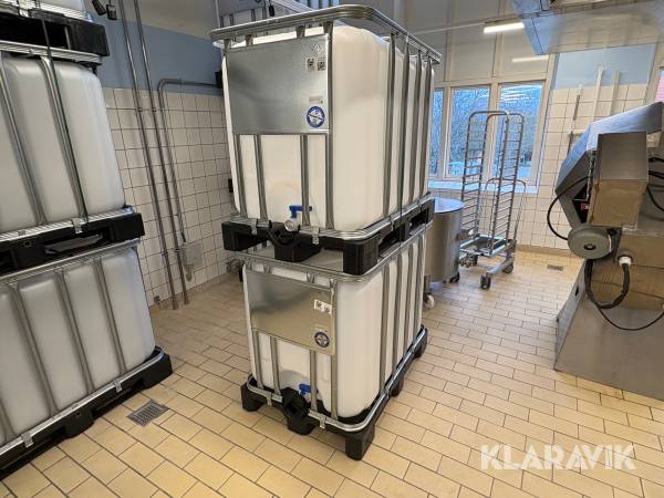 Palletanke til fødevare Werit 600l 6 styk.