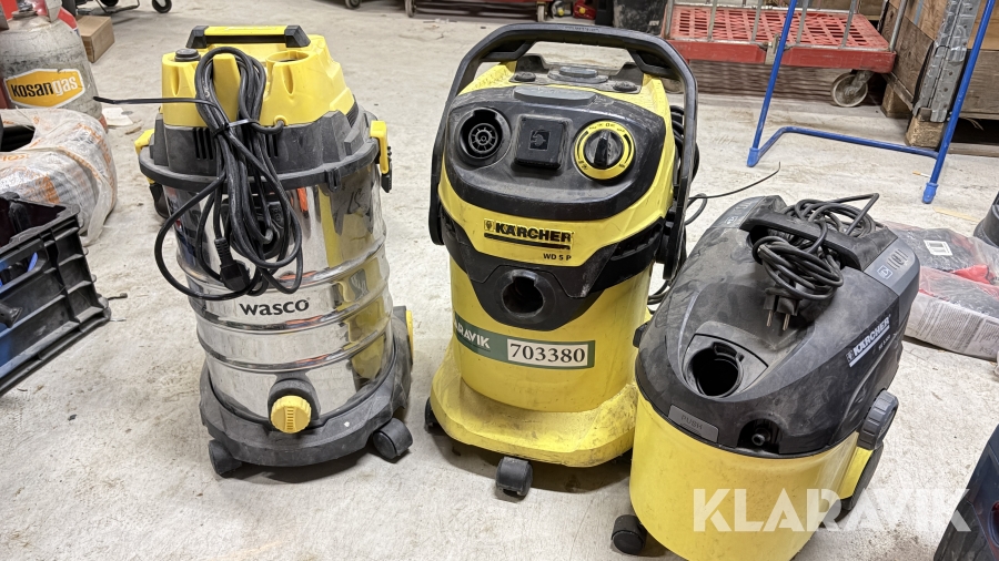 Støvsugere med tilbehør Kärcher, Festool, Nilfisk, Baier og Hilti