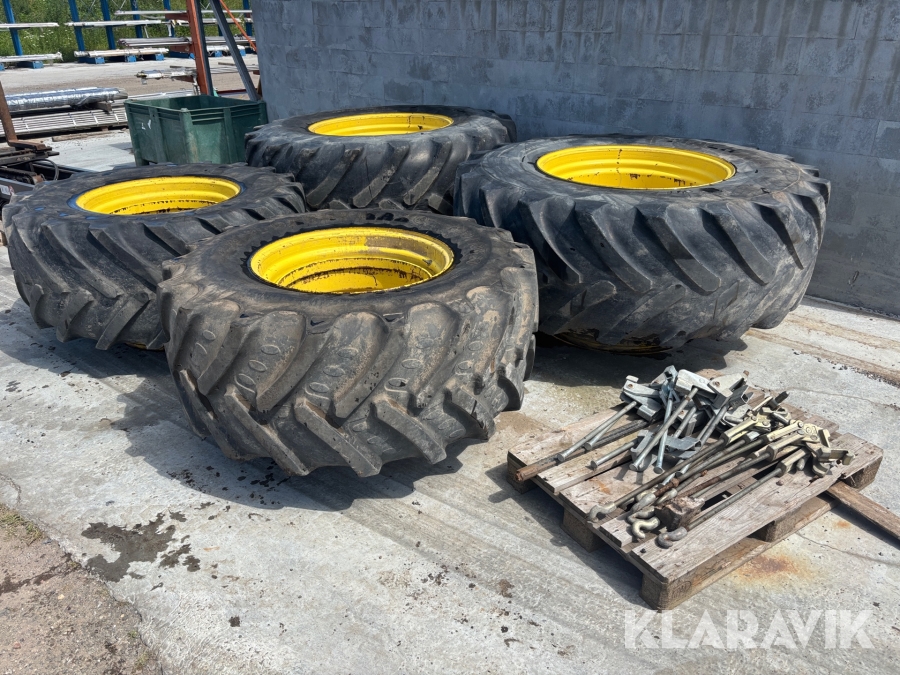Tvillingehjul John Deere 8535/7930 med spænder