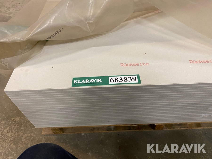 Brandsikker gips plader. Knauf Brandgips  125cm x 200 cm
